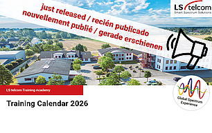 LS telcom Training Calendar 2026 Cover of the 2026 training calendar for spectrum, radio communications and online courses