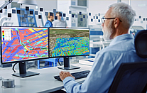 Engineer reviews coverage and radio planning maps for reliable 5G and private network design
