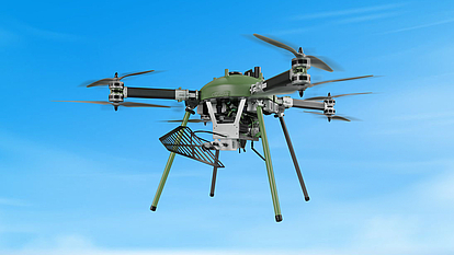 Drone LS telcom pour la surveillance aérienne du spectre et l’analyse des signaux, améliorant la connaissance de la situation.