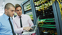 Engineers analyze network infrastructure for operation support, troubleshooting and service continuity